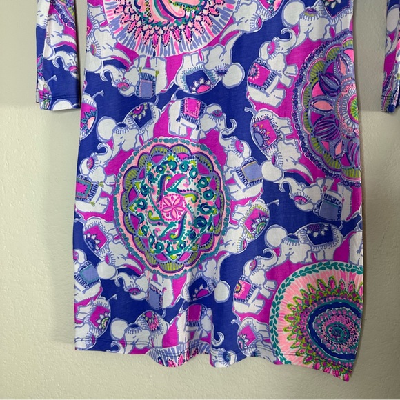 LILLY PULITZER purple / pink elephant Play That Trunky Music Bay dress XXS - Picture 4 of 12